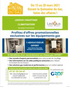 LEDOUX CHAUFFAGE CLIMATISATION Pompe A Chaleur A Arras Flyer Quinzaine Du Gaz Recto